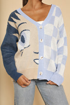 Anime checkered cardigan