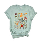 Vintage Pressed Flowers Short Sleeve Graphic Tee