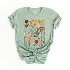 Vintage Pressed Flowers Short Sleeve Graphic Tee