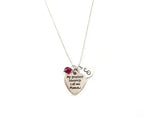 Call Me Mamaw Necklace – Sterling Silver with Birthstone & Initial Charm
