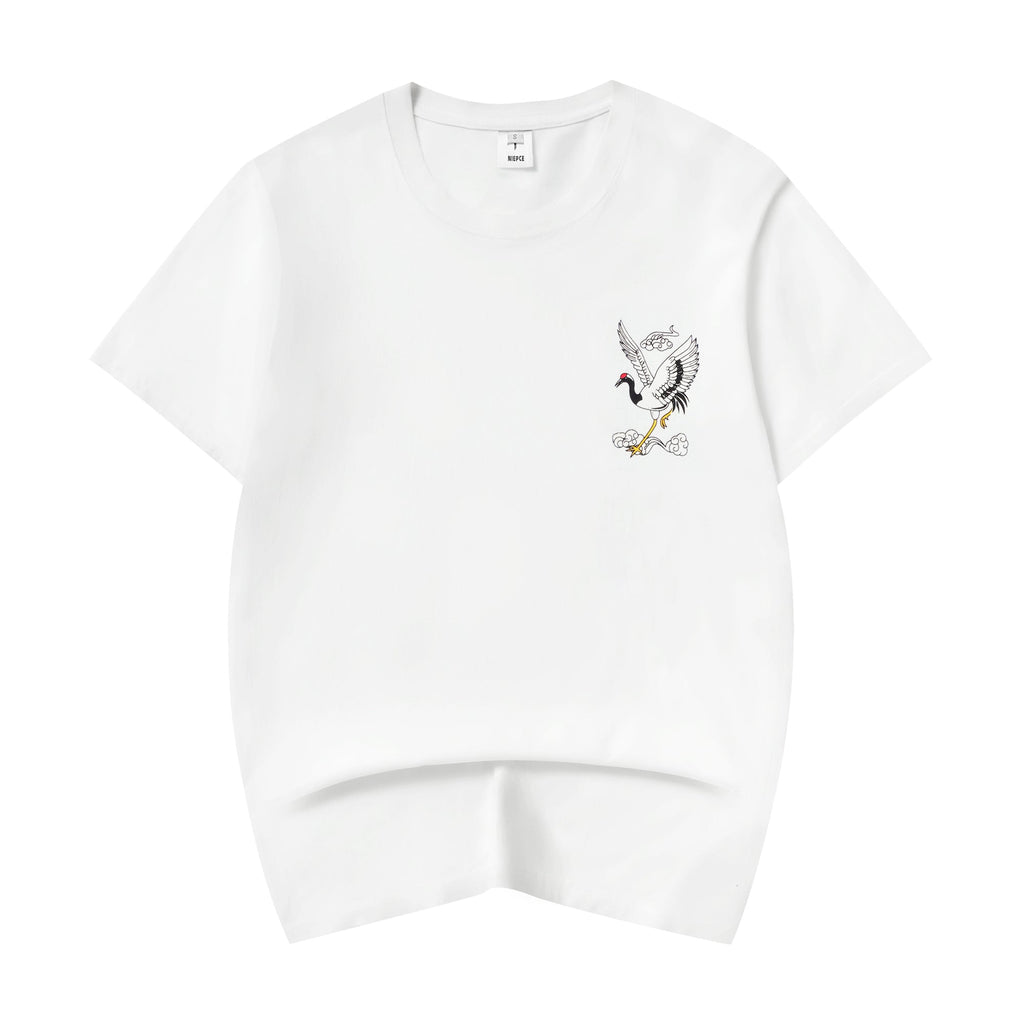 YeT028 Crane and Waves Tee