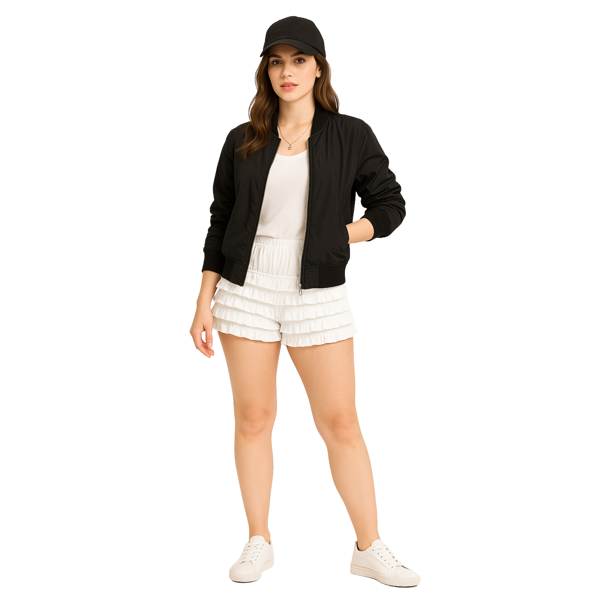 Malco Modes Ruffle Shorts for Women â?? White Shorts Lace Bloomers, Sexy Ruffle Shorts, Halloween Boy Shorts & Y2K Costumes