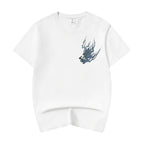 ET9817 Flaming White Tiger Embroidered Tee