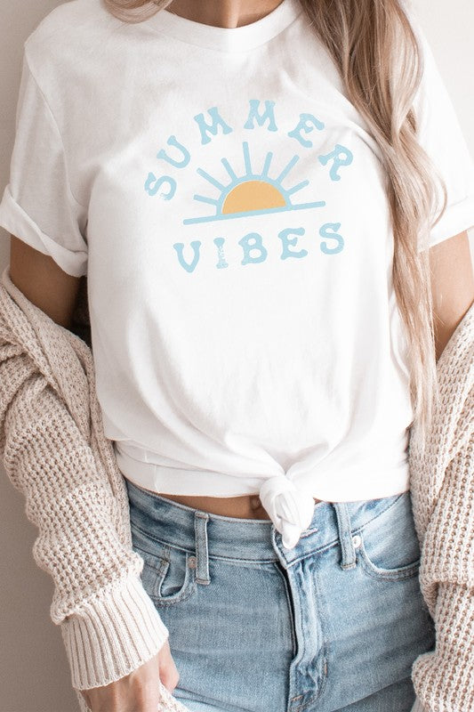 Summer Vibes Sunset Fun Vacation Graphic Tee T-Shirt
