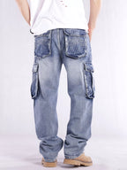 Men's Loose Fit Cargo Jeans