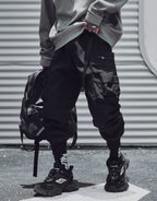 IBP442 Matte Black Cargo Joggers
