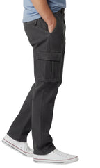 Men's Pull-On Jeans with Double Cargo Pockets — Lightweight Easy Fit