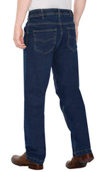 Men's Flex Waist Hidden Stretch Denim Jeans — Pull-On Easy Fit