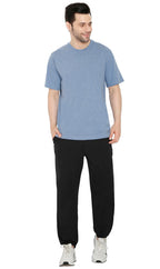 Men's Pull-On Elastic Waist Knit Pants — Relaxed Fit Lounge Pants