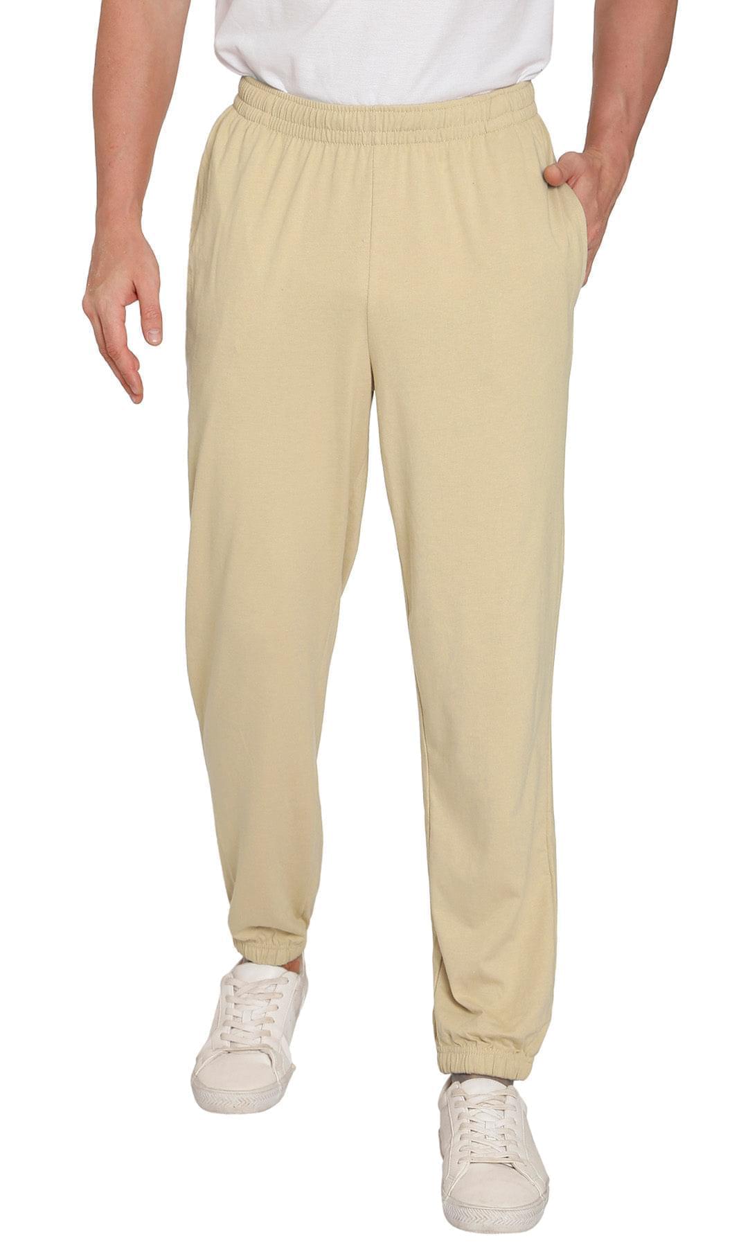 Men's Pull-On Elastic Waist Knit Pants — Relaxed Fit Lounge Pants