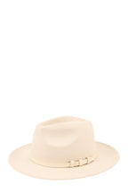 Three Ring Decorated Suede Feel Fedora Hat