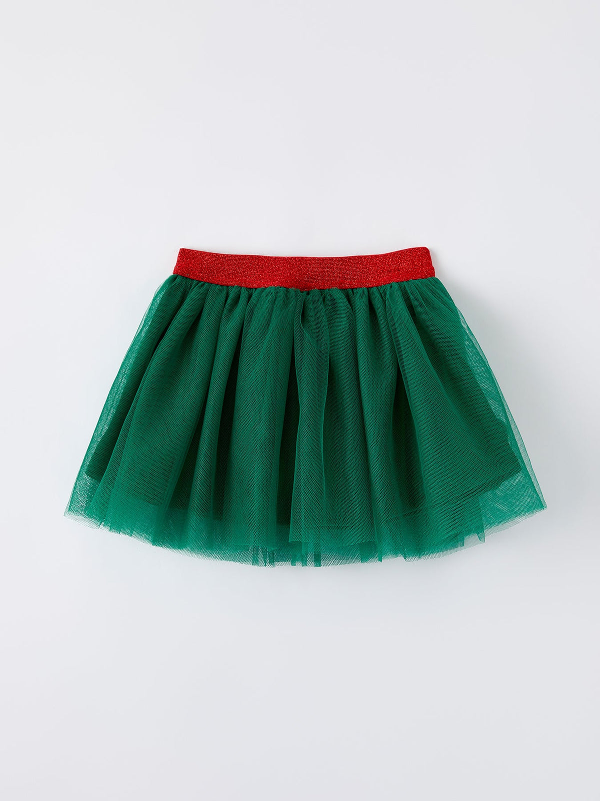 Christmas Candy Cane Sequin Applique Green Tulle Skirt