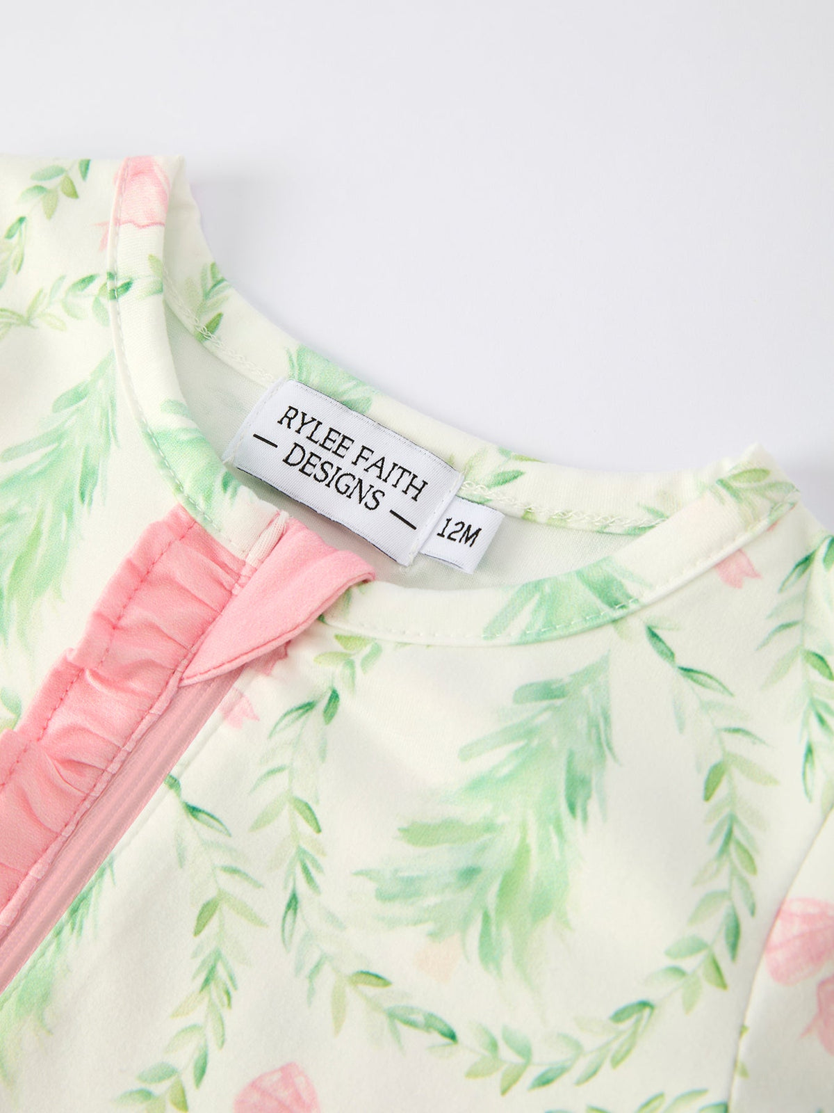 Christmas Tree Wreath Print Long Sleeve Zip Baby Girls Romper
