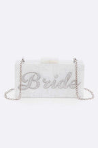 Glitter BRIDE Acrylic Box Clutch