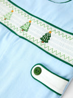 Christmas Boys Blue Christmas Tree Embroidered JonJon