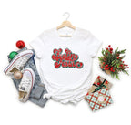 Distressed Feelin Festive Short Sleeve Graphic Tee