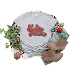 Distressed Feelin Festive Short Sleeve Graphic Tee