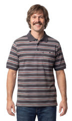 Men's Short Sleeve Polo Shirt — Pique Knit Cotton Blend with Chest Pocket