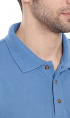 Men's Short Sleeve Polo Shirt — Pique Knit Cotton Blend with Chest Pocket