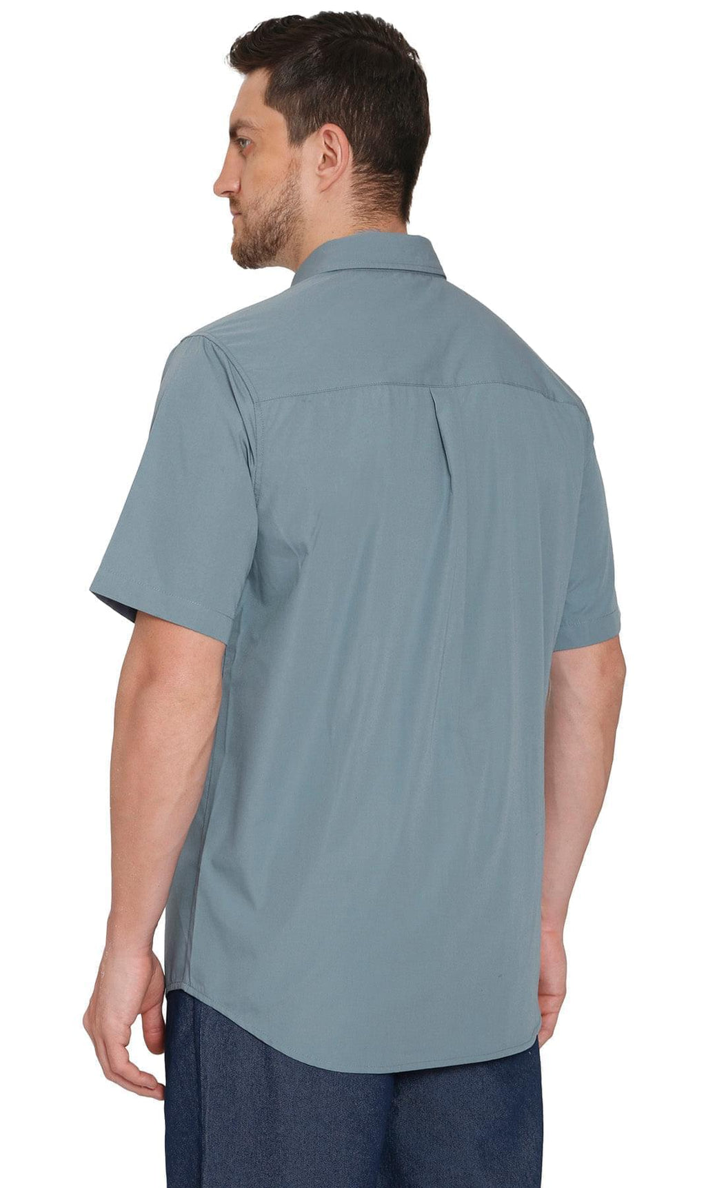 Men's Short Sleeve Explorer Shirt — Snap Front with Multi-Pockets and Back Mesh