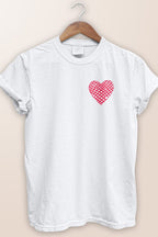 Pink Heart Love and Friendship Garment Dye Tee