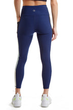 Women's Color Block Leggings with Side Panel — 24 Inch Inseam