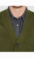 Men's Cashmere-Like Button Front Flat Knit Sweater Vest with Chest Pockets