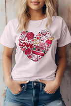 Love Heart Doodle Valentine's Graphic Tee