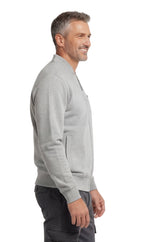 Men's Zip-Up Baseball Fleece Jacket — Lightweight Cotton Blend