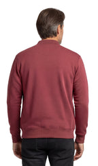 Men's Zip-Up Baseball Fleece Jacket — Lightweight Cotton Blend