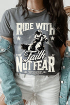 Ride With Faith Not Fear Women’s Tee T-Shirt