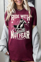 Ride With Faith Not Fear Women’s Tee T-Shirt