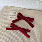 2 piece velvet ribbon clips