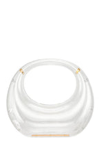 Clear Half Moon Hand Crossbody Bag
