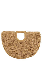 Round Shape Straw Tote Bag