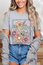 Mama Flower Mothers Day Graphic T Shirts