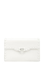 Enamel Stud Accent Crossbody Bag