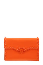 Enamel Stud Accent Crossbody Bag