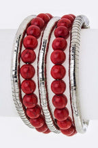 Layer Beads Wired Cuff