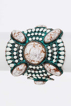 Genuine Stone Statement Stretch Bracelet