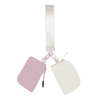 Nylon Double Pouch Clip On Wristlet Wallets