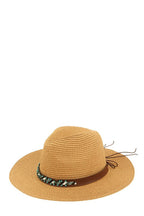 Turquoise Beads Decorated Band Straw Hat