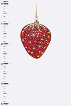 Iconic Strawberry Rhinestone Pillow Earrings