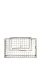 Metal Cage Crossbody Clutch Bag