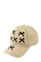 Acid Wash Distressed and Ribbon BaseBall Cap