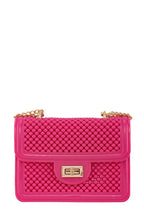 Metal Square Buckle Crossbody Chain Jelly Bag