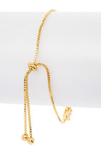 CZ Baguette Stone Station String Bracelet