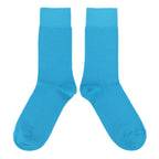 Malibu Blue Solid Color Socks - Men's Dress Socks