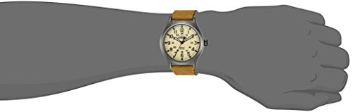 Timex Men's Expedition Scout 40mm Watch - Gray Case Cream Dial with Tan Leather Strap
