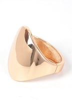 Polished Oversize Oval Hinged Bangle